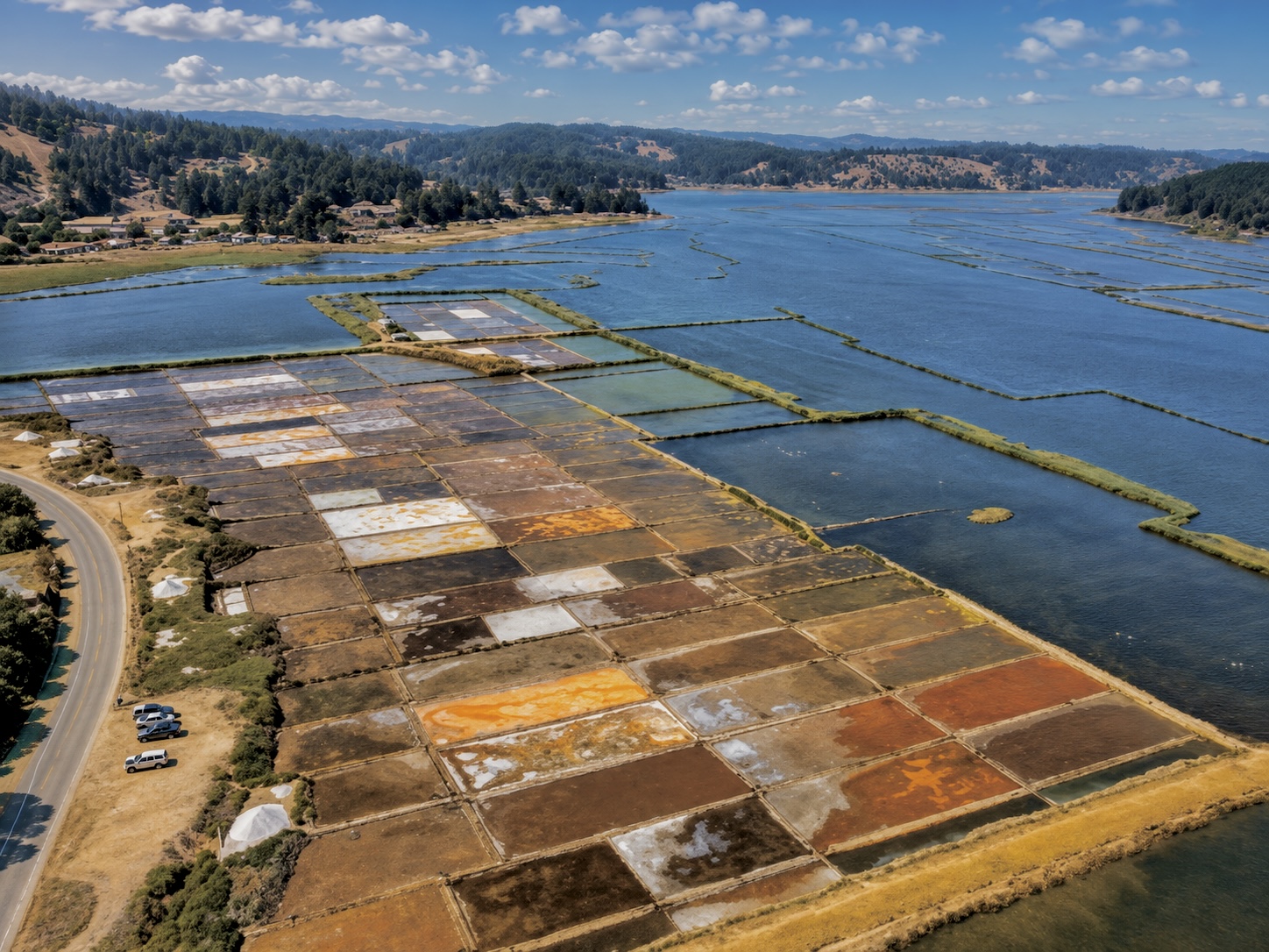 Vista aérea de las Salinas de Cáhuil
